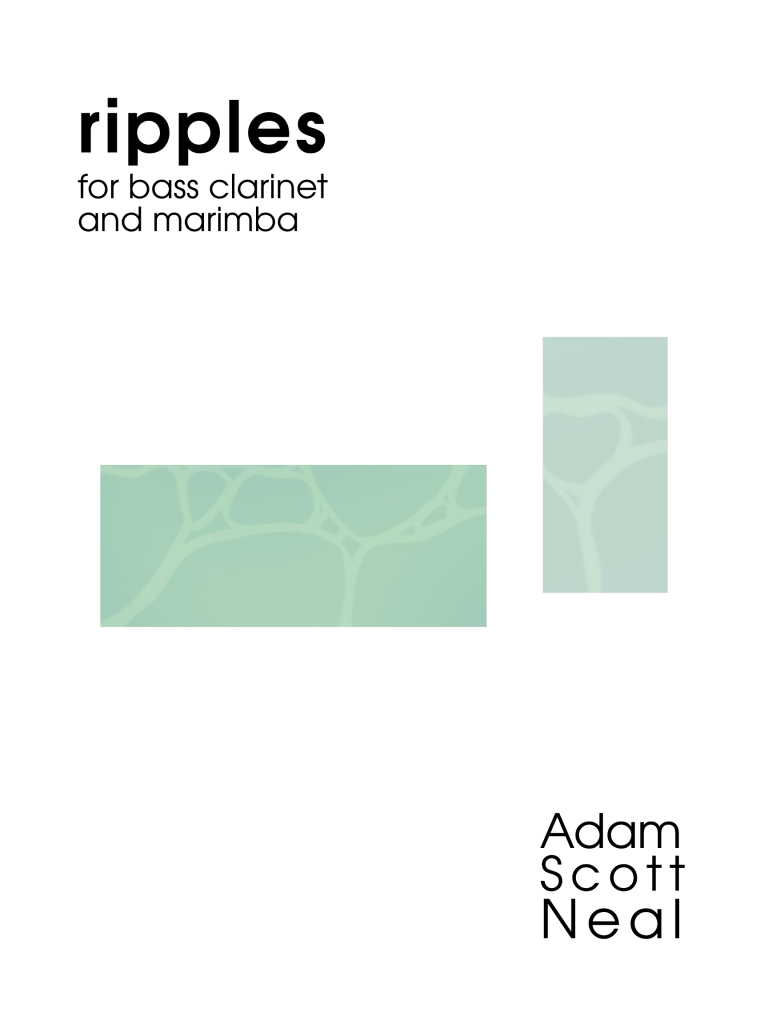ripples for bass clarinet and marimba (PDF sheet music)